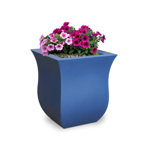 Mayne® Valencia Tall Planter, 16" x 16" x 18", Neptune Blue